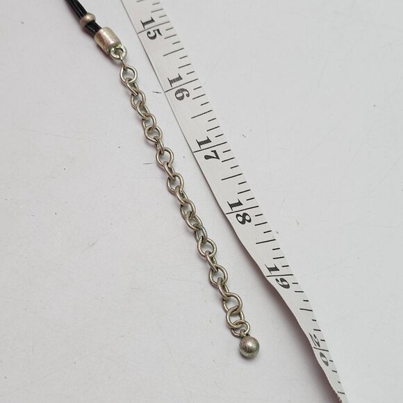 Chicos Multicolor Enamel Medallion Pendant Necklace With Black Cord BoHo - Picture 6 of 6